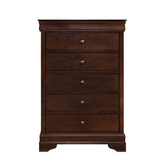 Abbeville Brown Cherry 5pc Bedroom Set - Ornate Home