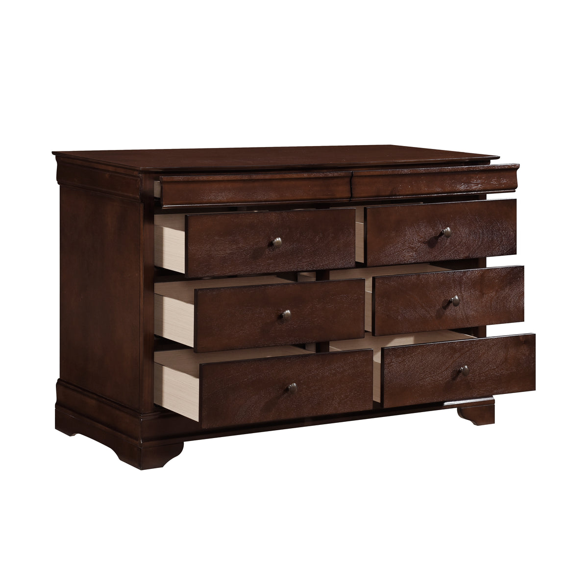 Abbeville Brown Cherry 5pc Bedroom Set - Ornate Home