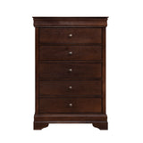 Abbeville Brown Cherry 5pc Bedroom Set - Ornate Home