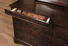 Abbeville Brown Cherry 5pc Bedroom Set - Ornate Home