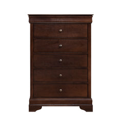 Abbeville Brown Cherry 5pc Bedroom Set - Ornate Home