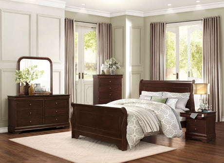 Abbeville Cherry Eastern King Bed - Ornate Home
