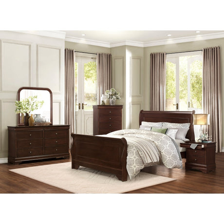 Abbeville Cherry Eastern King Bed - Ornate Home
