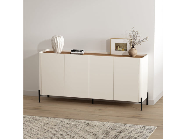 Abbey 66.9" Sideboard in Maple and Off White - Ornate Home