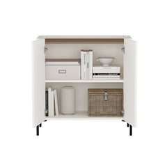 Abbey Accent Cabinet in Maple and Off White - Ornate Home