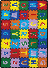 Abbey Alphabet/Multi 5' X 7' Area Rug - Ornate Home