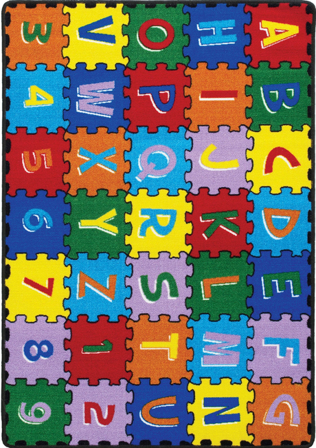 Abbey Alphabet/Multi 5' X 7' Area Rug - Ornate Home