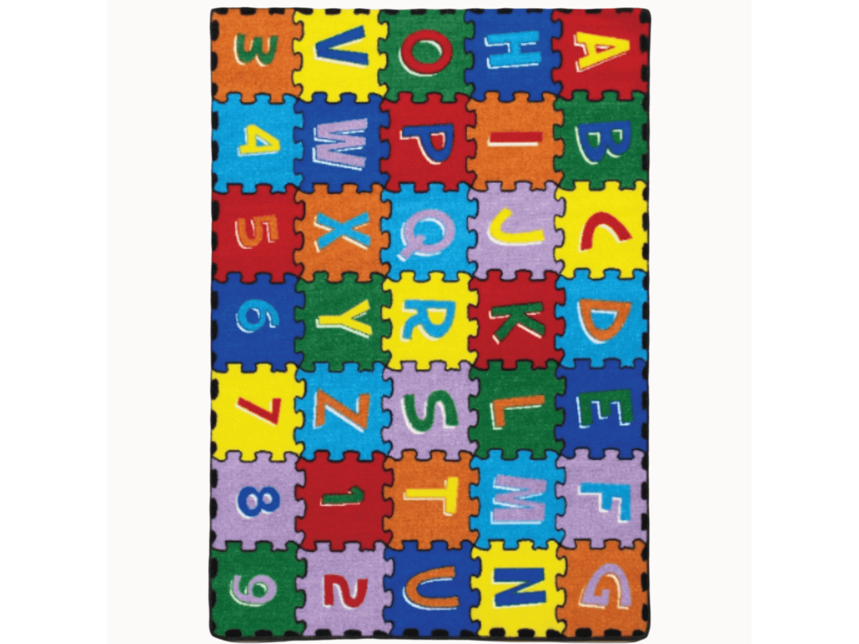 Abbey Alphabet/Multi 5' X 7' Area Rug - Ornate Home