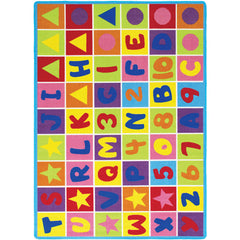Abbey Alphabet/Multi 5'X7' Area Rug - Ornate Home