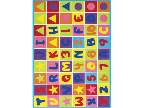 Abbey Alphabet/Multi 5'X7' Area Rug - Ornate Home