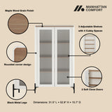 Abbey Décor Glass Cabinet in Maple and Off White - Ornate Home