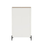 Abbey Décor Glass Cabinet in Maple and Off White - Ornate Home