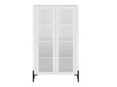Abbey Décor Glass Cabinet in White - Ornate Home