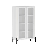 Abbey Décor Glass Cabinet in White - Ornate Home