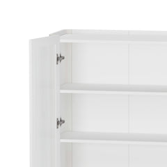Abbey Décor Glass Cabinet in White (set of 2) - Ornate Home