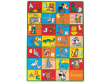 Abbey Multi Color Alphabet Animals 5' X 8' Area Rug - Ornate Home