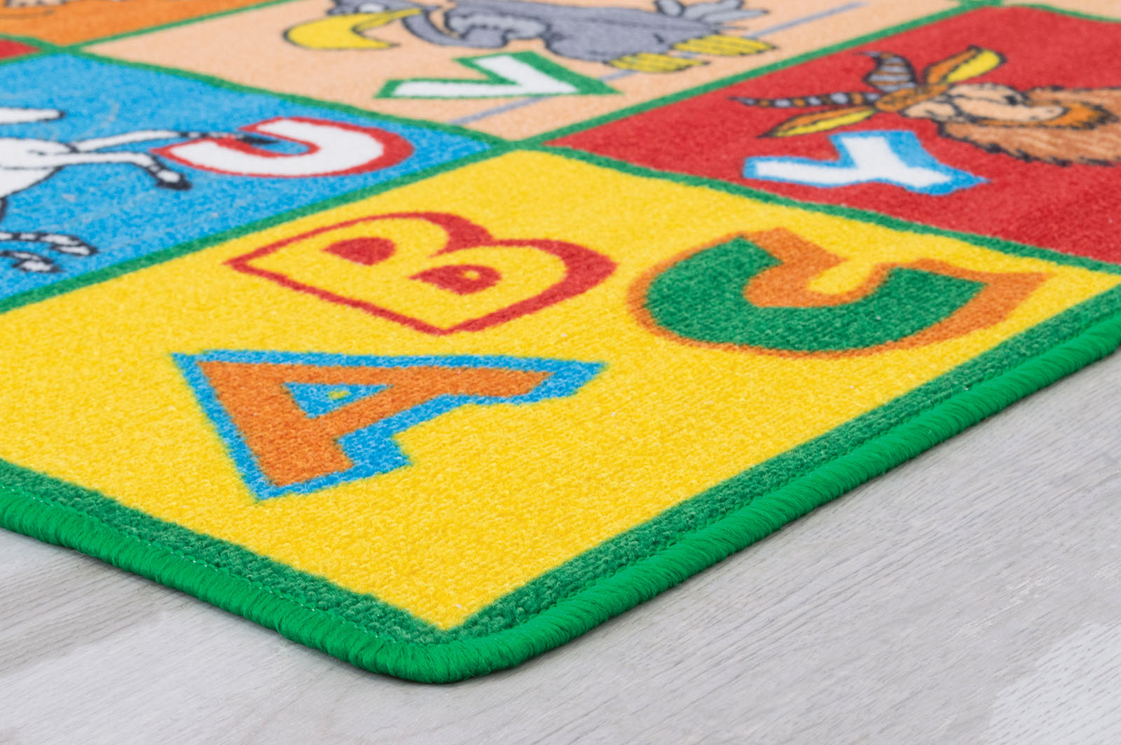 Abbey Multi Color Alphabet Animals 5' X 8' Area Rug - Ornate Home