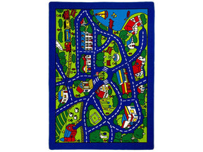 Abbey Multi Color City Road Map 5' X 8' Area Rug - Ornate Home