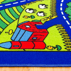 Abbey Multi Color City Road Map 5' X 8' Area Rug - Ornate Home