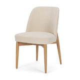 Abbie Oatmeal/Brown Curved Back Dining Side Chair (Set of 2) - Ornate Home