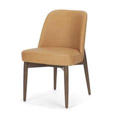 Abbie Tan/Brown Curved Back Dining Side Chair (Set of 2) - Ornate Home