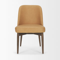 Abbie Tan/Brown Curved Back Dining Side Chair (Set of 2) - Ornate Home