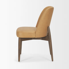 Abbie Tan/Brown Curved Back Dining Side Chair (Set of 2) - Ornate Home