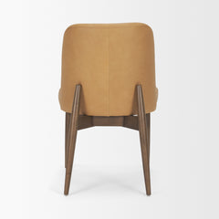Abbie Tan/Brown Curved Back Dining Side Chair (Set of 2) - Ornate Home