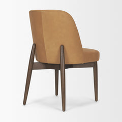 Abbie Tan/Brown Curved Back Dining Side Chair (Set of 2) - Ornate Home