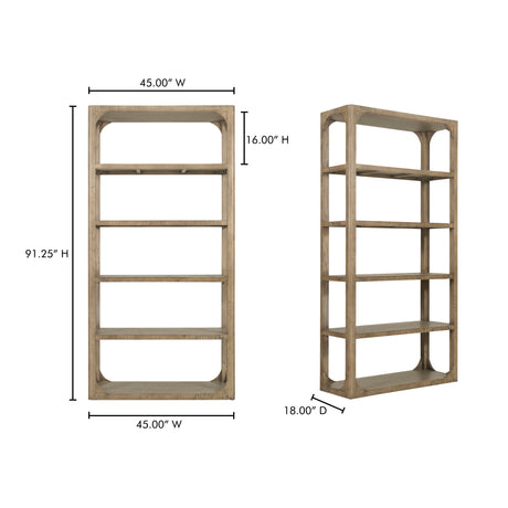 Abbott Brown Bookshelf - Ornate Home