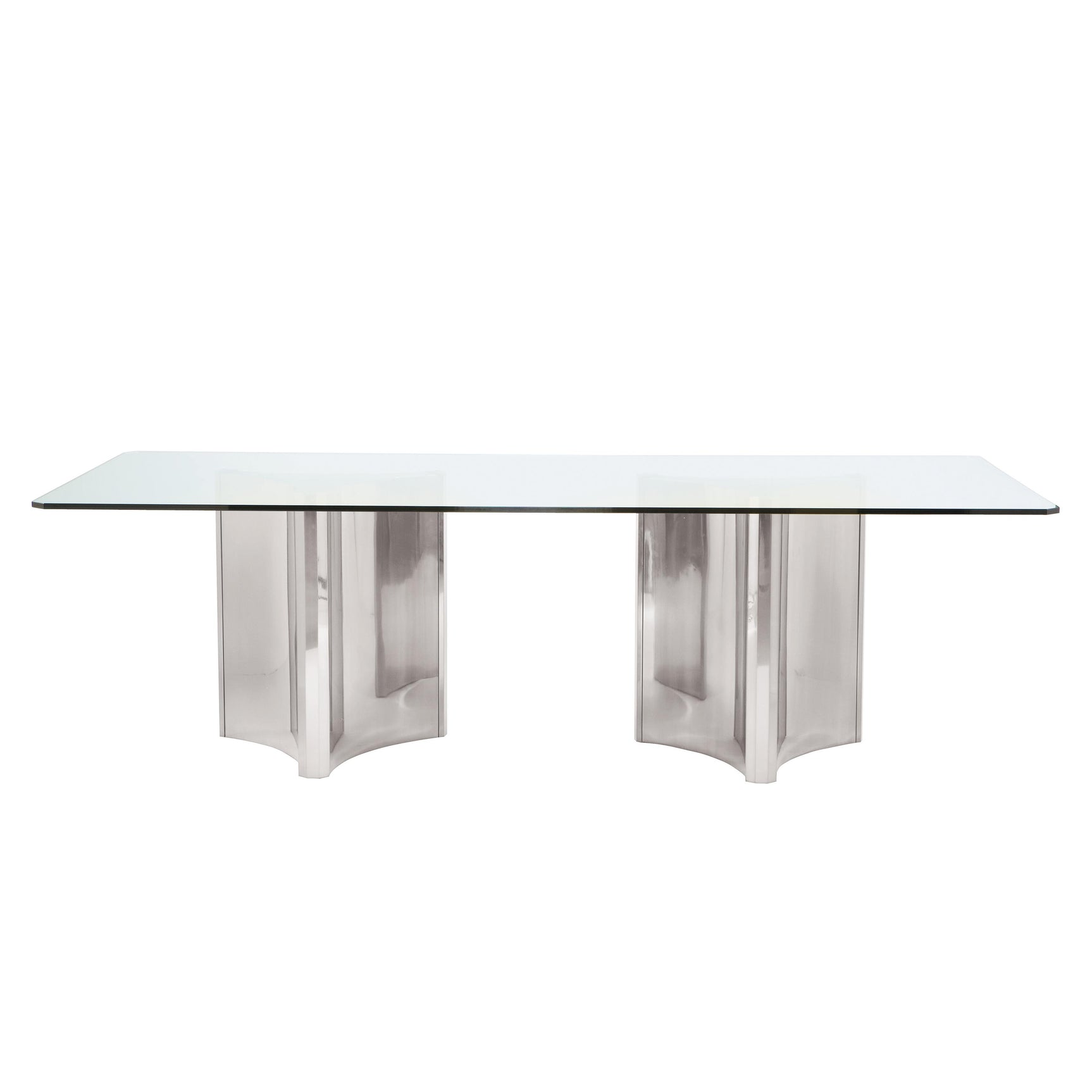 Abbott Silver/Chrome Dining Table - Ornate Home
