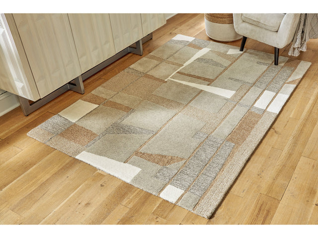 Abbotton Taupe/Gray/Caramel 5' x 7' Rug - Ornate Home