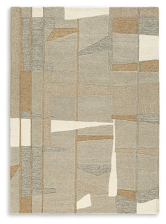 Abbotton Taupe/Gray/Caramel 5' x 7' Rug - Ornate Home