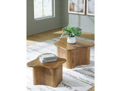 Abeford Brown Accent Cocktail Table Set (Set of 2) - Ornate Home