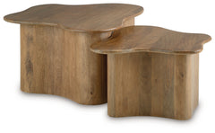 Abeford Brown Accent Cocktail Table Set (Set of 2) - Ornate Home