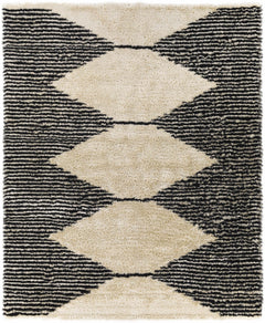 Aberchirder Ivory&Black Diamond Plush Rug - Clearance - Ornate Home