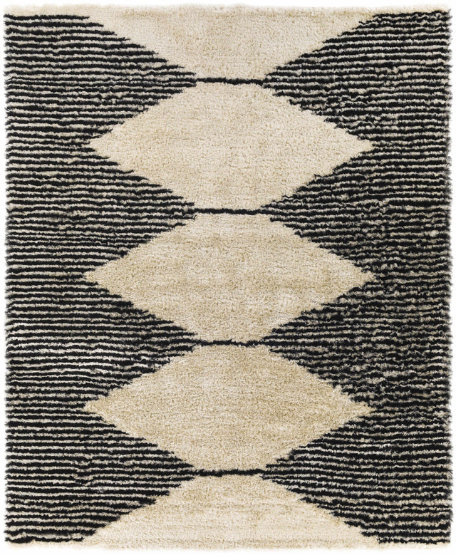 Aberchirder Ivory&Black Diamond Plush Rug - Clearance - Ornate Home