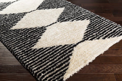 Aberchirder Ivory&Black Diamond Plush Rug - Clearance - Ornate Home