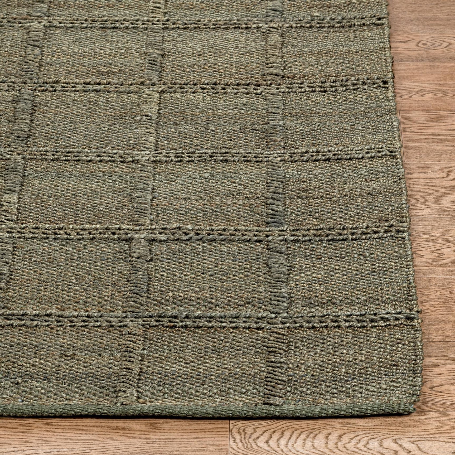 Aberdeen Jute Olive Green Rug - Ornate Home