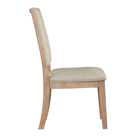 Aberdeen Light Oak/Beige Side Chair (Set of 2) - Ornate Home