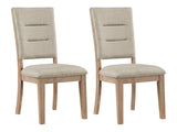 Aberdeen Light Oak/Beige Side Chair (Set of 2) - Ornate Home
