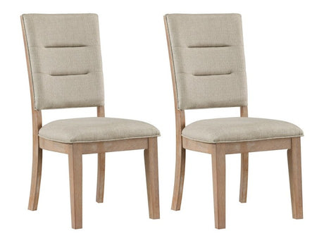 Aberdeen Light Oak/Beige Side Chair (Set of 2) - Ornate Home