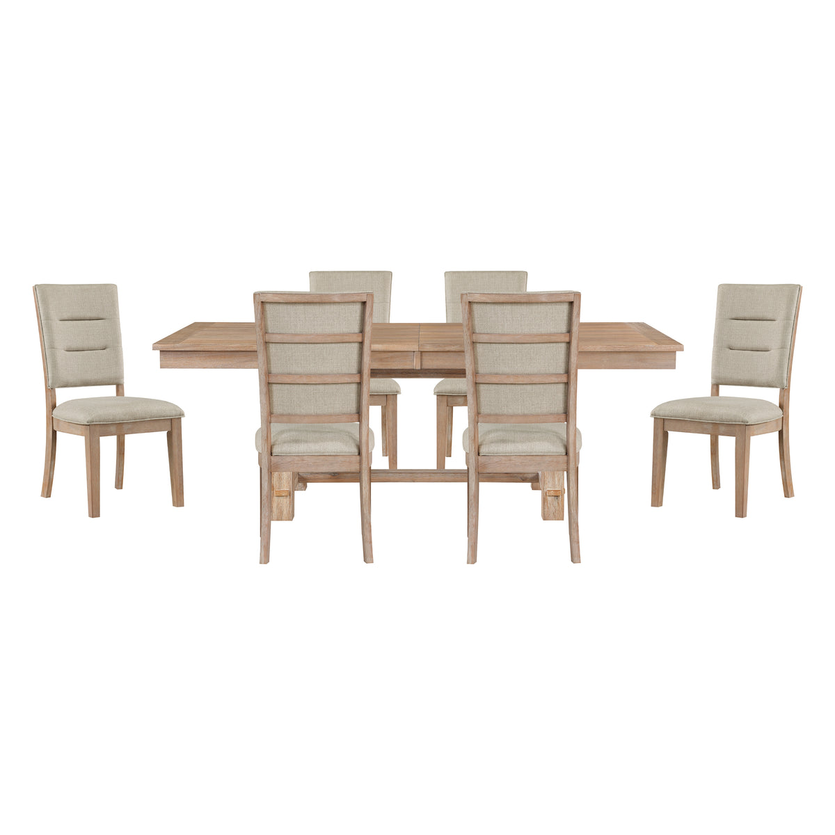 Aberdeen Tan 7pc Dining Set - Ornate Home