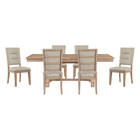 Aberdeen Tan 7pc Dining Set - Ornate Home