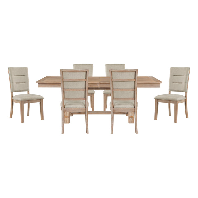 Aberdeen Tan 7pc Dining Set - Ornate Home