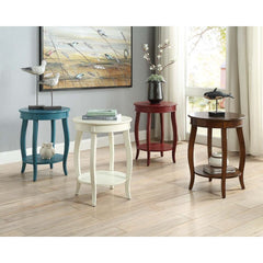 Aberta Antique White Accent Table - Ornate Home