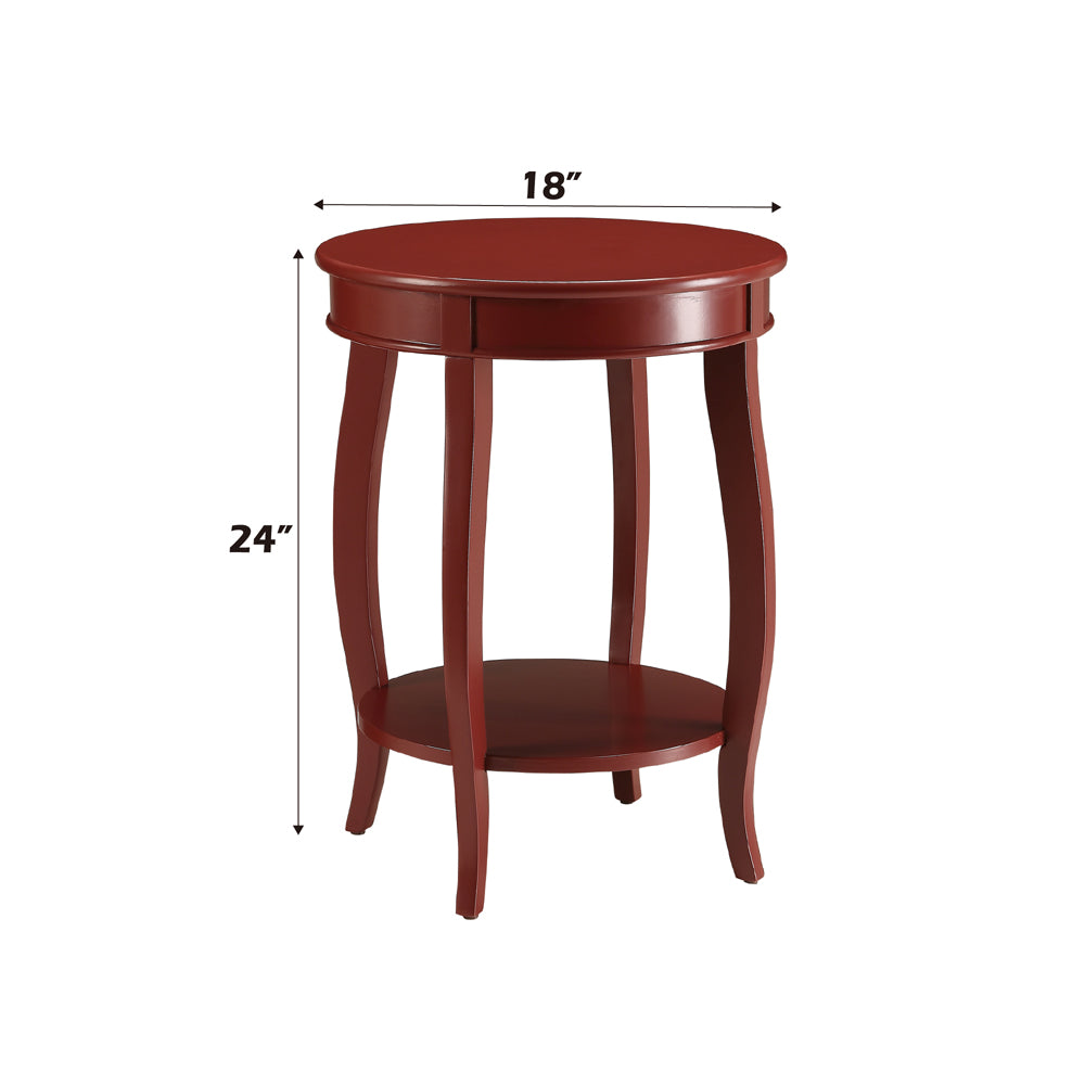 Aberta Red Accent Table - Ornate Home