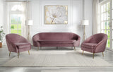 Abey Pink Velvet Sofa - Ornate Home