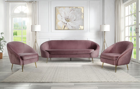 Abey Pink Velvet Sofa - Ornate Home