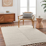 Abhay Beige Wool Area Rug - Clearance - Ornate Home